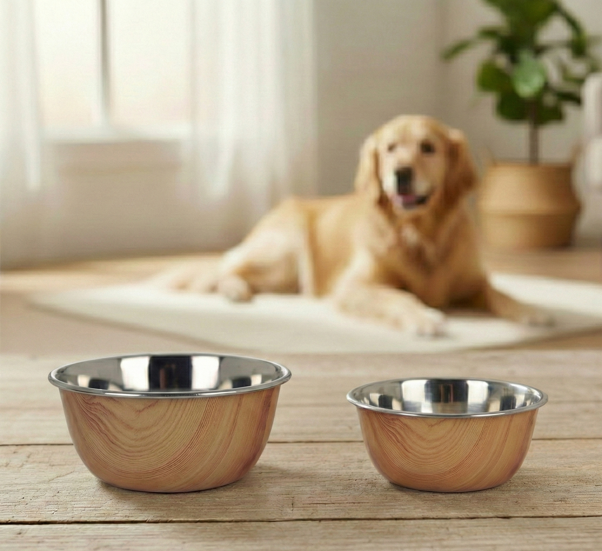Gamelle inox effet bois