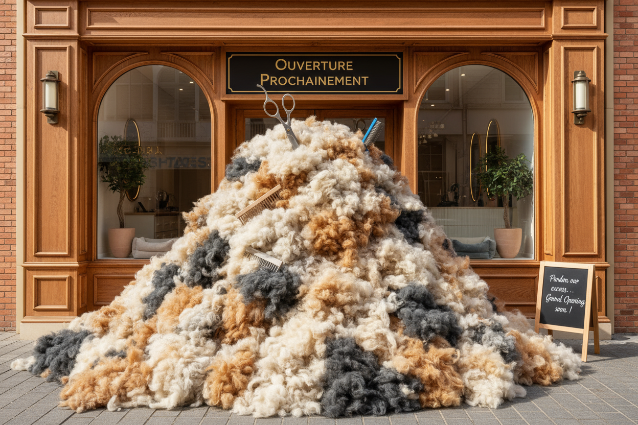essaye avec une montagne de poils de chien qui bloque l'entré et masque le magasin